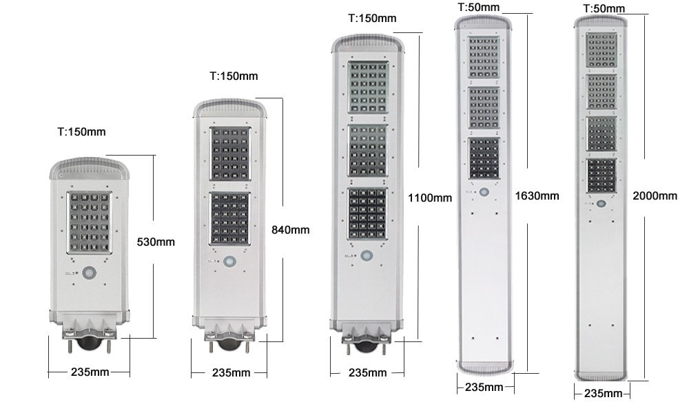 All in one led outdoor integrated solar street light