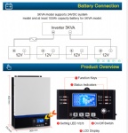 POWER USB Bluetooth 5000W Inverter 500Vdc PV Input 230Vac 48V 80A MPPT Solar Charger Support Mobile Monitoring LCD Control